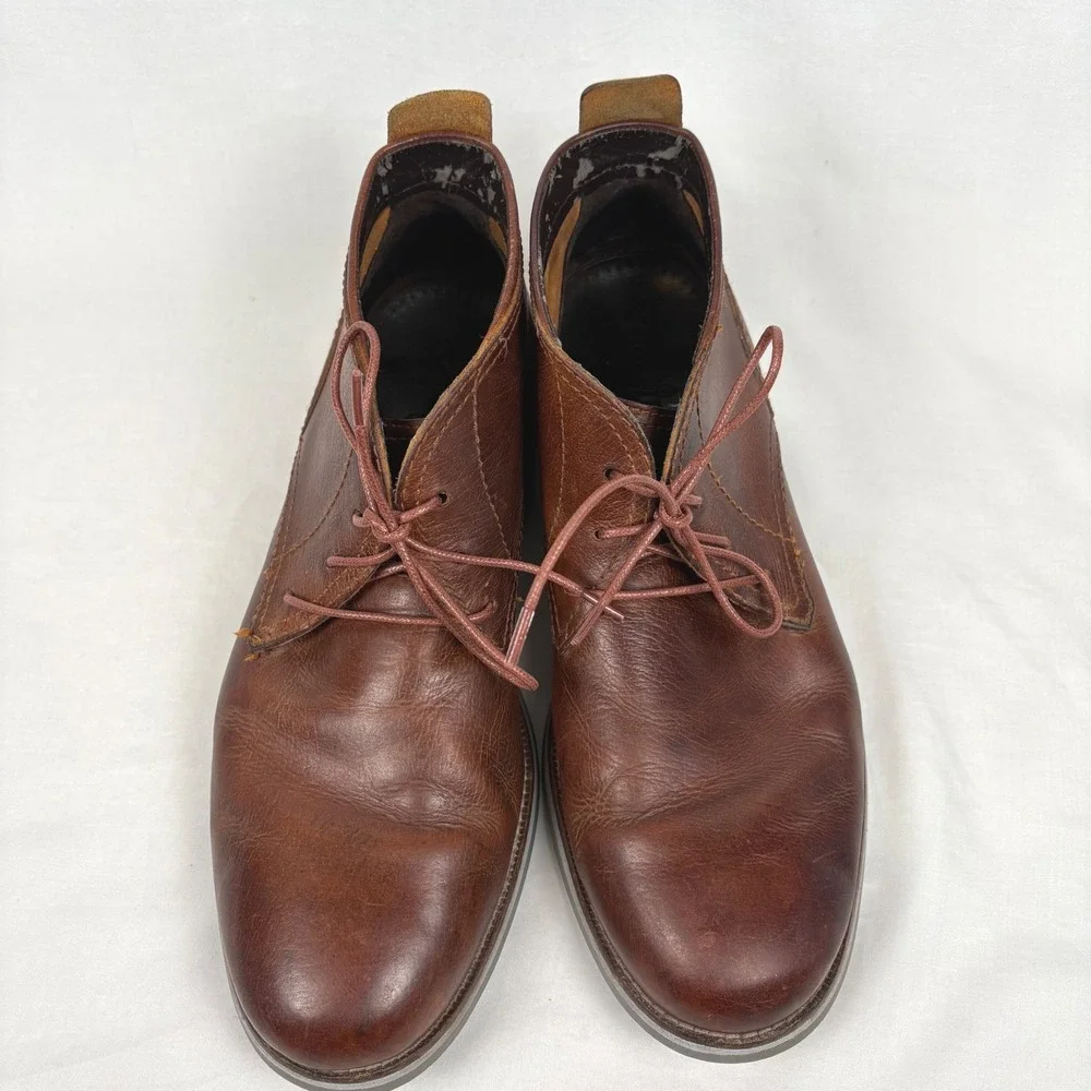 Cole Haan Chukka Desert Boots Size 9 Brown Leather Lace Up C11983 Ankle Workwear